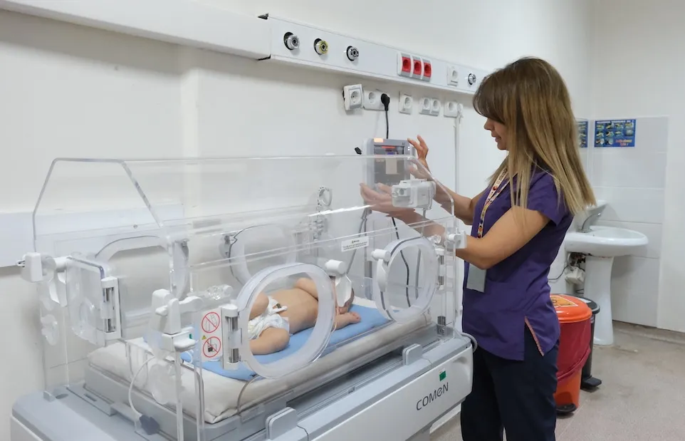 woman running incubator