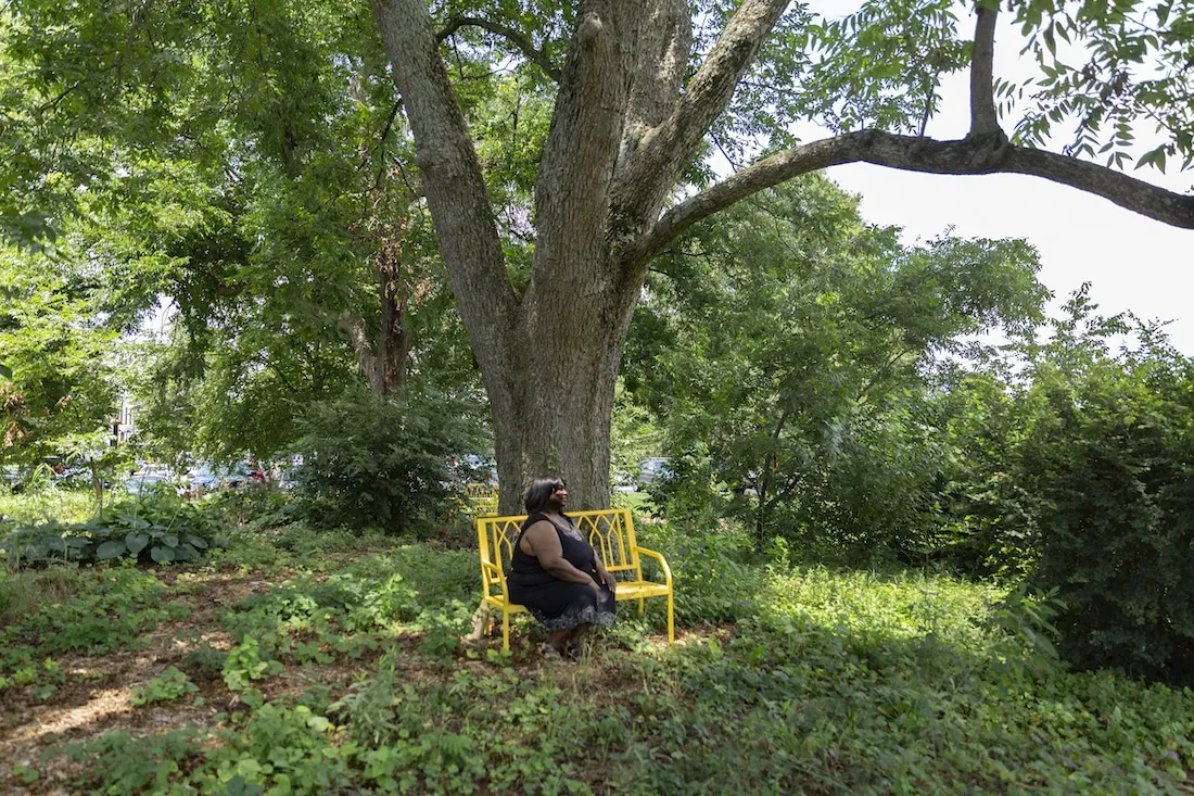 Paula in the garden at Good Samaritan in Atlanta